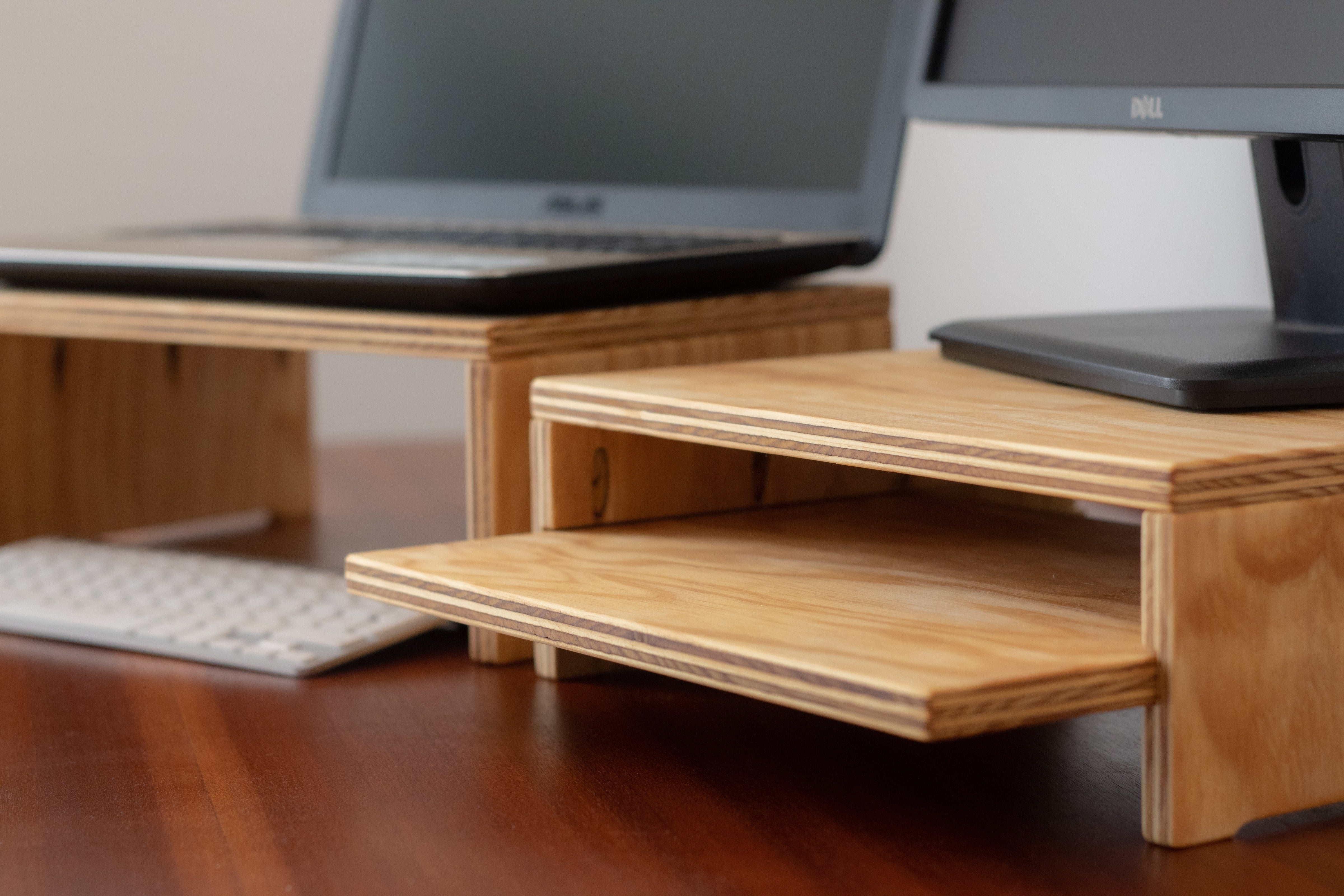 Timber Computer Stand Wooden Laptop Stand for Home Office β WE ON WOOD
